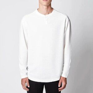 Projek Raw White Grid-patterned Jersey Henley